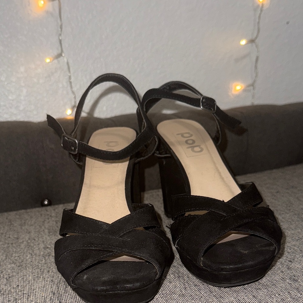 Pop Black Platform Sandals for Women